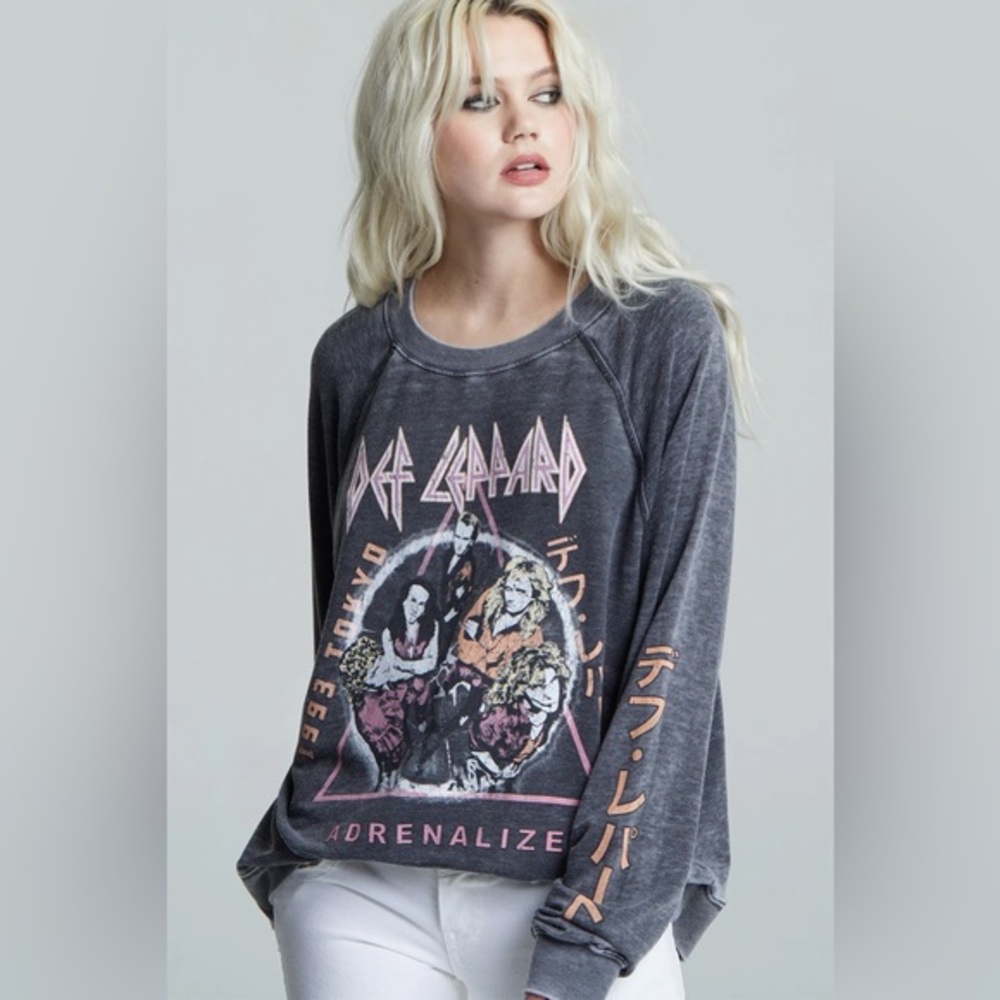 Def Leppard 1993 Tokyo Adrenalize Oversized Sweatshirt RECYCLED KARMA